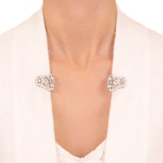Art Deco Diamond Clips