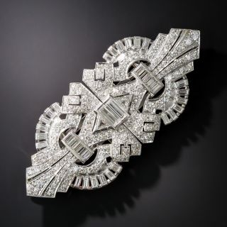 Art Deco Diamond Clips/Brooch - 8