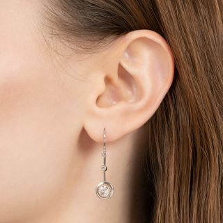 Art Deco Diamond Dangle Earrings