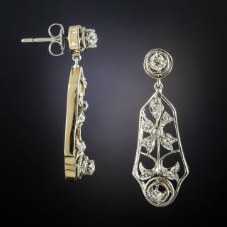 Edwardian Diamond Dangle Earrings