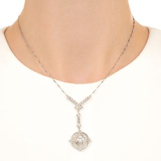 Art Deco Diamond Dangle Necklace