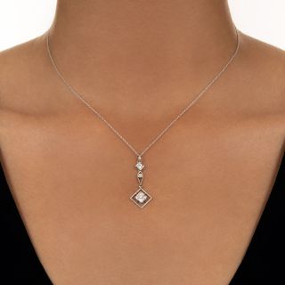 Art Deco Diamond Dangle Pendant