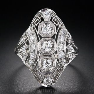Art Deco Diamond Dinner Ring