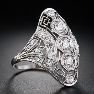 Art Deco Diamond Dinner Ring