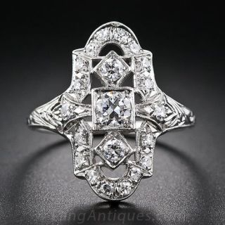 Art Deco Diamond Dinner Ring