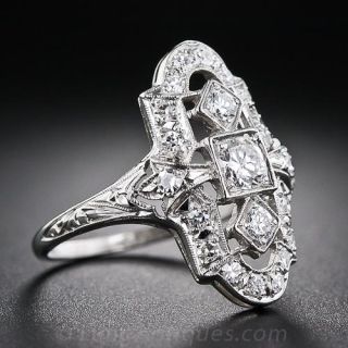 Art Deco Diamond Dinner Ring