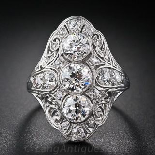 Art Deco Diamond Dinner Ring