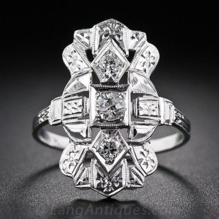 Art Deco Diamond Dinner Ring