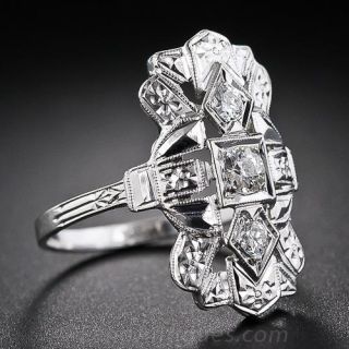 Art Deco Diamond Dinner Ring
