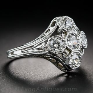 Art Deco Diamond Dinner Ring