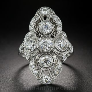 Art Deco Diamond Dinner Ring