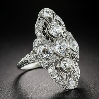 Art Deco Diamond Dinner Ring