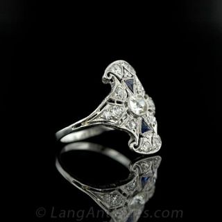 Art Deco Diamond Dinner Ring