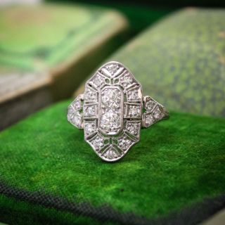 Art Deco Diamond Dinner Ring