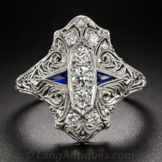 Art Deco Diamond Dinner Ring
