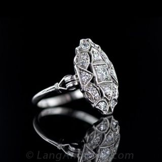 Art Deco Diamond Dinner Ring