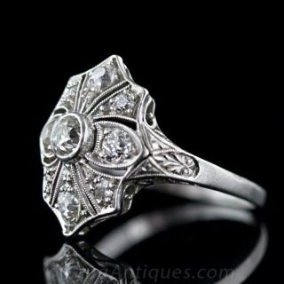 Art Deco Diamond Dinner Ring