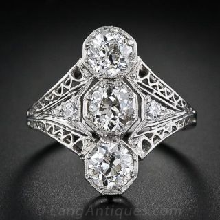 Art Deco Diamond cocktail Ring 