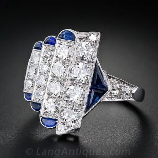 Art Deco Diamond Dinner Ring