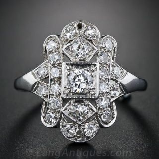 Art Deco Diamond Dinner Ring