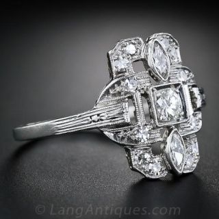 Art Deco Diamond Dinner Ring