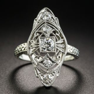 Art Deco Diamond Dinner Ring by Belais - 1