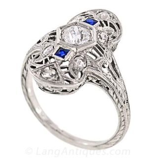 Art Deco Diamond Dinner Ring