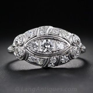 Art Deco Diamond Dome Ring - 1