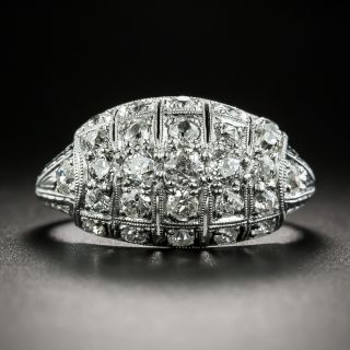Art Deco Diamond Domed Dinner Ring - 1