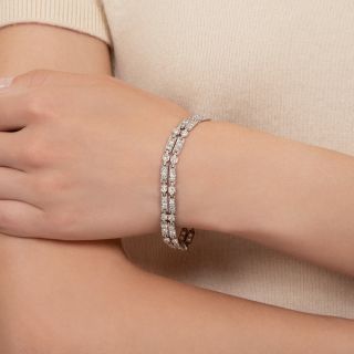 Art Deco Diamond Double Row Bracelet