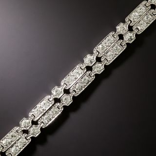 Art Deco Diamond Double Row Bracelet - 2