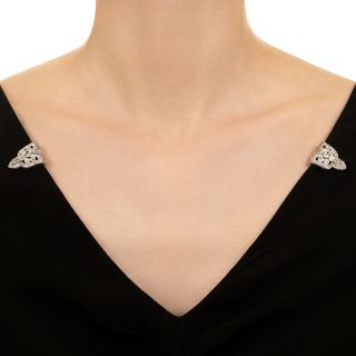Art Deco Diamond Dress Clips