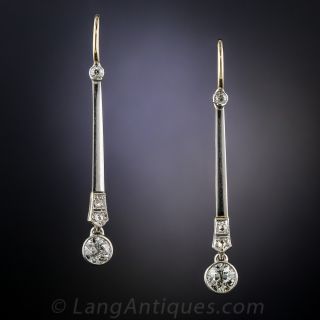 Art Deco Diamond Drop Earrings