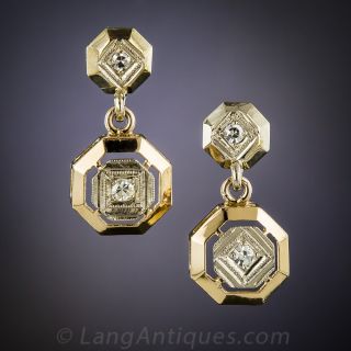 Art Deco Diamond Drop Earrings