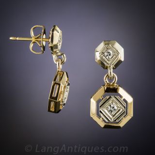 Art Deco Diamond Drop Earrings