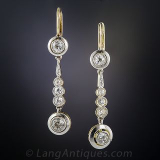 Art Deco Diamond Drop Earrings
