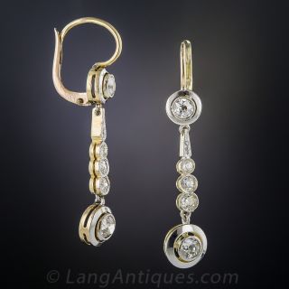 Art Deco Diamond Drop Earrings