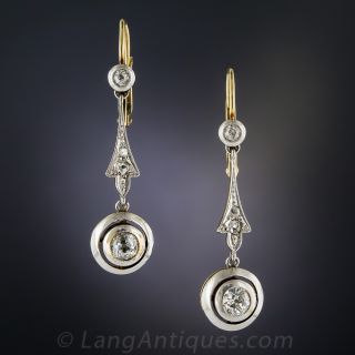 Art Deco Diamond Drop Earrings