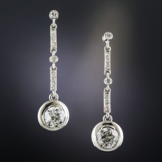 Art Deco Diamond Drop Earrings