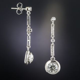 Art Deco Diamond Drop Earrings