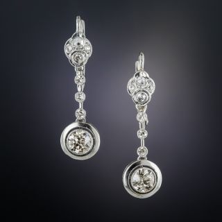 Art Deco Diamond Drop Earrings - 1