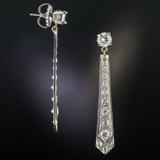 Art Deco Diamond Drop Earrings 