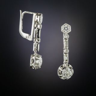 Art Deco Diamond Drop Earrings