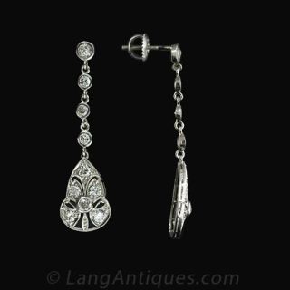 Art Deco Diamond Drop Earrings