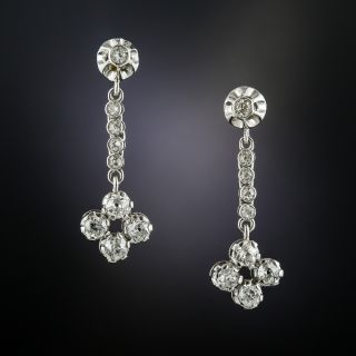 Art Deco Diamond Drop Earrings - 3