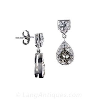 Art Deco Diamond Drop Earrings