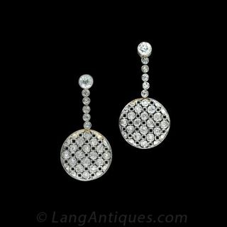 Art Deco Diamond Earrings 