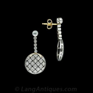 Art Deco Diamond Drop Earrings