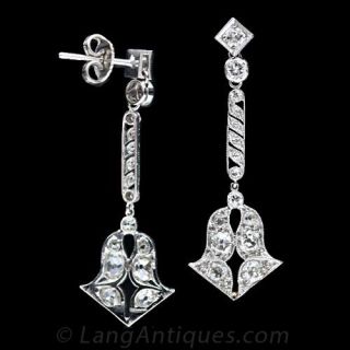 Art Deco Diamond Drop Earrings