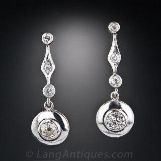 Art Deco Diamond Drop Earrings